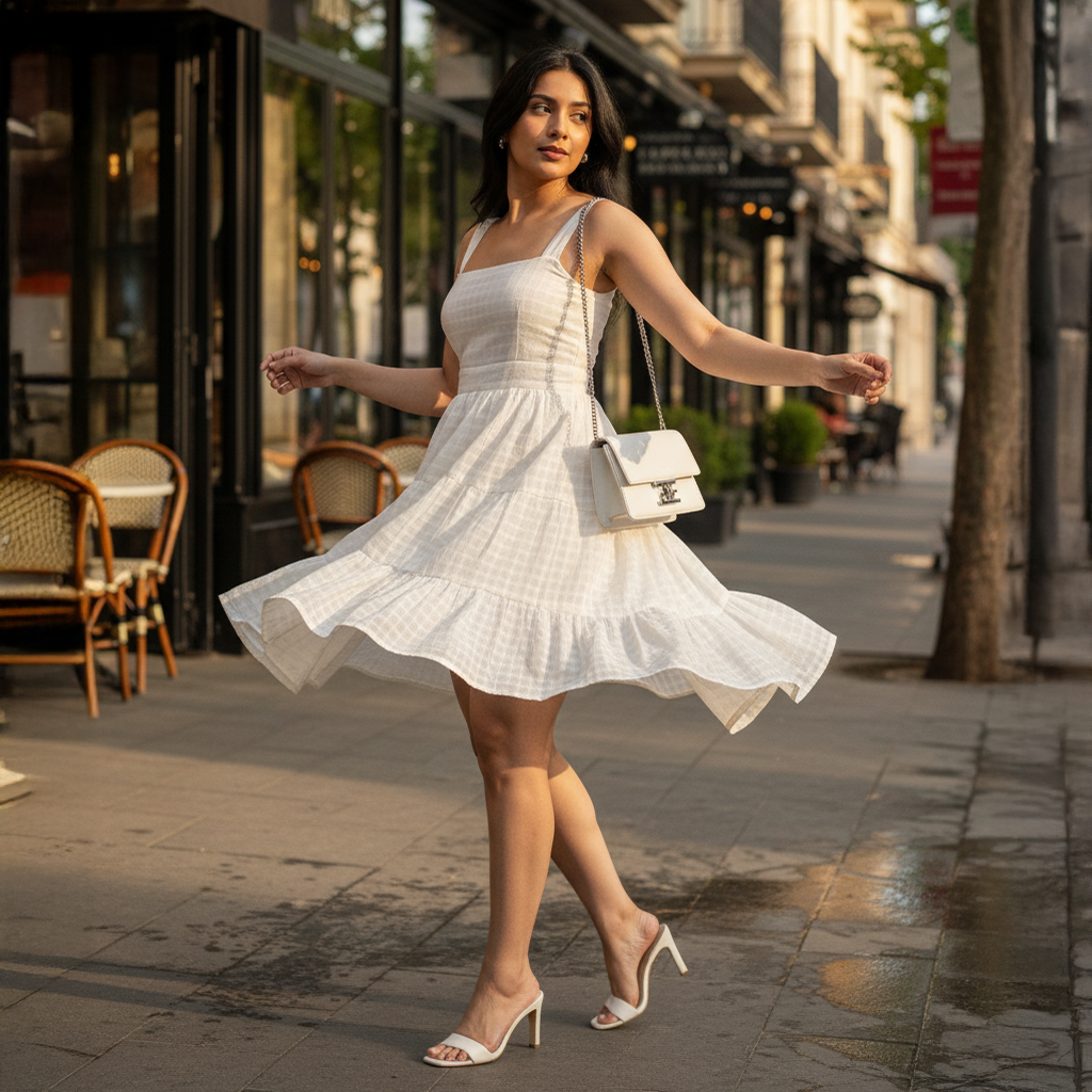 LILY DRESS Strappy || WHITE